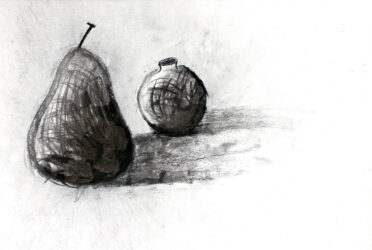 Student artwork of fruit