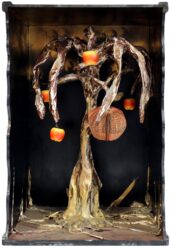 Student artwork of a tree with apples