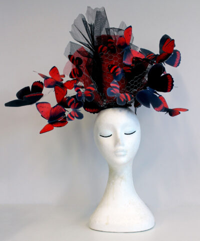 Mixed Media by Alexandra Adrianopoulos, Year 9, Ivanhoe Girls’ Grammar School Student artwork of a hat with flowers