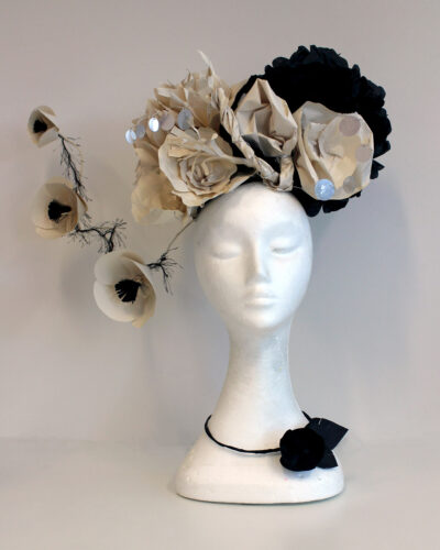 Mixed Media by Keshia Aickin, Year 9, Ivanhoe Girls’ Grammar School Student artwork of a hat with flowers