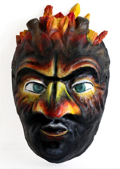 Clay by Brodie Lowe, Year 9, Ivanhoe Girls’ Grammar School Student artwork of a mask