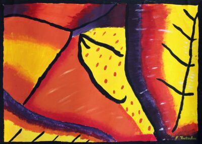 Acrylic on Paper by Julia Tsutsulov, Year 7, Ivanhoe Girls’ Grammar School Student artwork of autumn colours