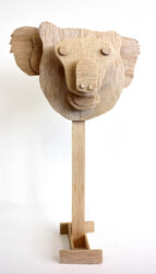 Balsa wood sculpture by Carmel Michener, Year 9, Kilvington Grammar School Student artwork of a koala