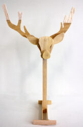 Balsa wood sculpture by Christa Hill, Year 9, Kilvington Grammar School Student artwork of the minotaur