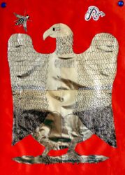 Mixed media on paper by Rose Jowett-Smith, Year 6, Melbourne Montessori School Student artwork of a bird