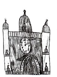 Foam print by Lucy Long, Year 2, Ruyton Girl’s School Student artwork of buildings