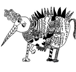 Felt pen on paper by Aurelia Lamont, Year 3, Ruyton Girl’s School Student artwork of an imaginary creature