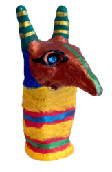 Ceramic with acrylic paint by Aleyna Mamak, Year 7, Sirius College Student artwork of a canopic jar