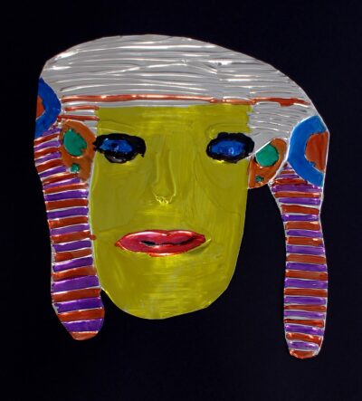 Tin by Joel Irons, Year 4, The King David School Student artwork of an Egyptian portrait