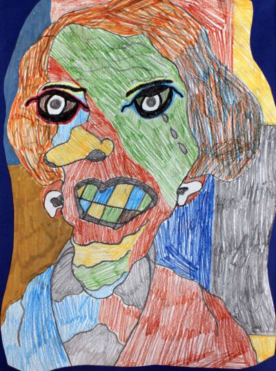 Pencil on paper by Adam Freedman, Year 6, The King David School Student artwork of a portrait of Julia Gillard