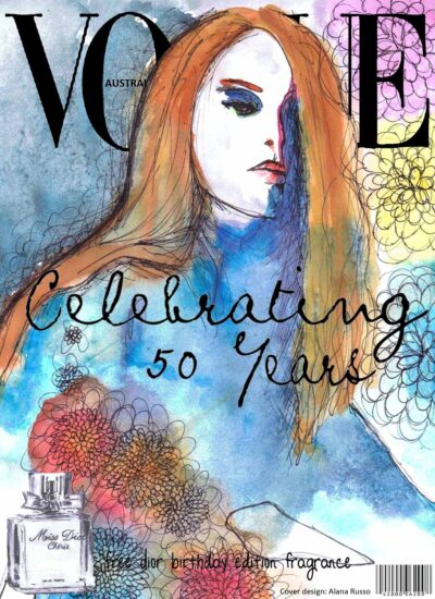Digital image by Alana Russo, Year 12, Genazzano FCJ College Student artwork of a VOUGE magazine cover