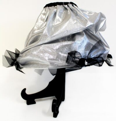 Fabric, wire and beads by Hannah Leonard, Year 9, Hume Anglican Grammar Student artwork of an art deco lamp