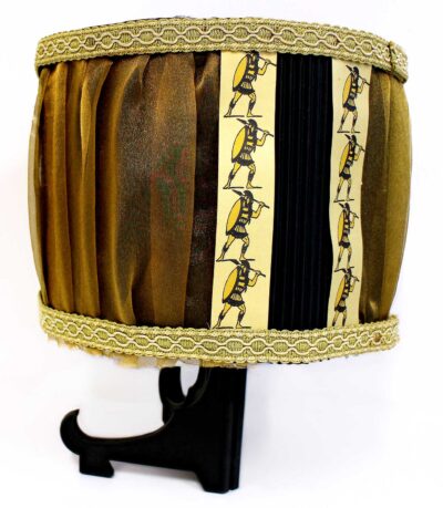 Fabric, digital prints and braid by Zoe Ismail, Year 9, Hume Anglican Grammar Student artwork of Greek-inspired lamp