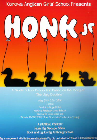 Digital image on paper by Lucy Lier, Year 10, Korowa Anglican Girls’ School Student artwork of a musical poster