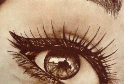 Pastel on paper by Elizabeth Germanos, Year 11, Oakleigh Grammar Student artwork of an eye