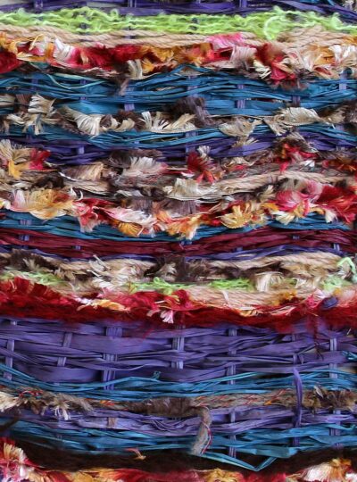 Fibre and mixed media by Finn Kriel, Prep, Woodleigh School Student artwork of a weaving