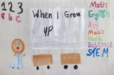 Watercolour on paper, Zaynab Al-Ghazali, Year 6, Sirius College β Teacher Student artwork of a future teaching career