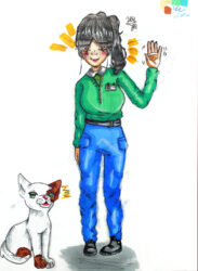 Coloured markers on paper, Hannah Matloub, Year 6, Sirius College – Vet Student artwork of a future vet