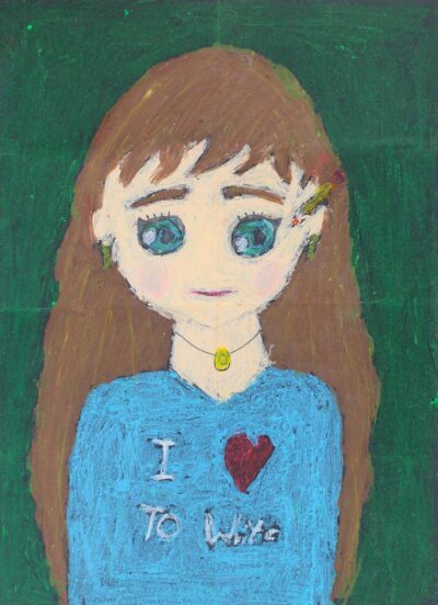 Oil pastel on paper, Leen Banat, Year 5, Sirius College β Writer Student artwork of a future writer