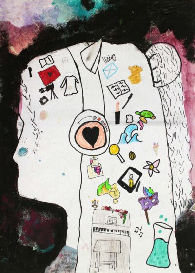 Mixed media on paper, Sapphire Smith, Year 4, Son Centre Christian College β Author Student artwork of a future career