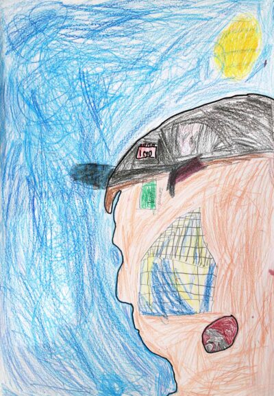 Coloured pencil and markers on paper, Lynton Robinson, Year 3, Son Centre Christian College – Builder Student artwork of a future career