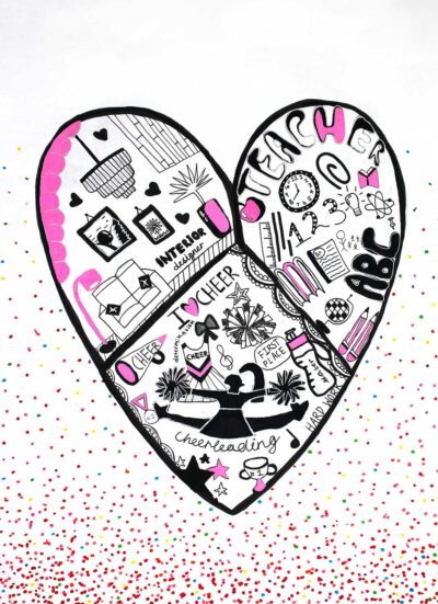 Fineliner and markers on paper, Milly Walker, Year 5, Shelford Girls’ Grammar – Exploring Student artwork of a future career