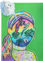 Coloured pencil and markers on coloured paper, Sylvie Metz, Year 5, Shelford Girls’ Grammar – Musician, artist, bird watcher Student artwork of future careers