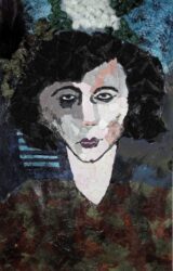 Mixed media by Sarah Phillips, Year 9, Christian College Geelong Student artwork of a portrait