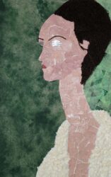 Mixed media by Ana Machado Colling, Year 9, Christian College Geelong Student artwork of a portrait