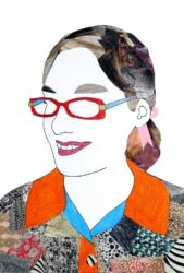 Mixed media on paper by Thea Karanasio, Year 9, Camberwell Girls’ Grammar School Student artwork of a self portrait