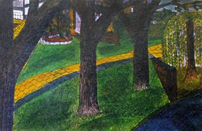 Student artwork of a garden