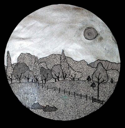 Student artwork of a landscape