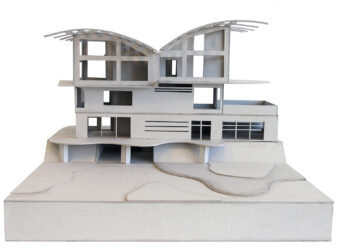 Boxboard construction by Own Chiou, Class 12, Little Yarra Steiner School Student artwork of a 36D model house