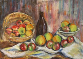 Pastel on paper by Sarah Jones, Class 11, Little Yarra Steiner School Student artwork inspired by Cezanne