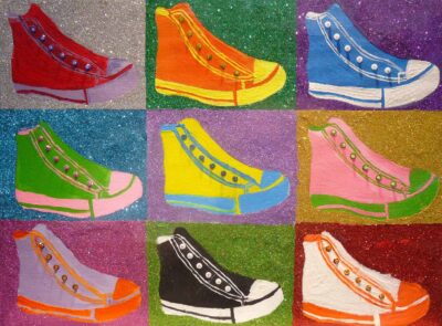 Student artwork inspired by pop art