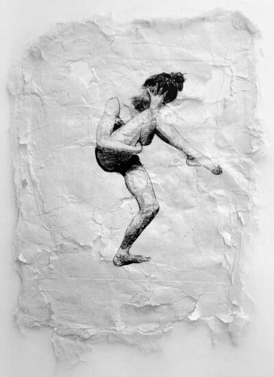 Student artwork of a dancer in motion