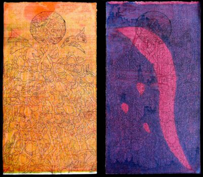 Print on paper by Courtney Stevens, Year 11, Beaconhills College Student abstract artwork