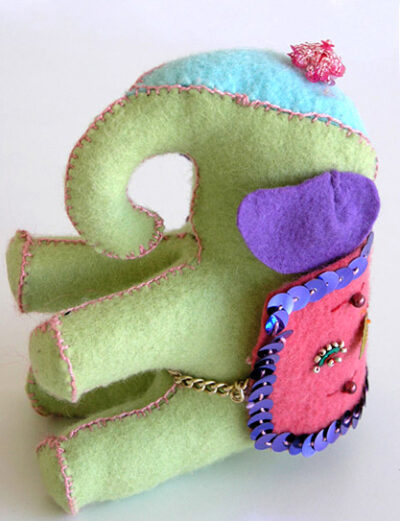 Felt by Ruby Shirres, Class 5, Castlemaine Steiner School and Kindergarten Student artwork of a stuffed elephant