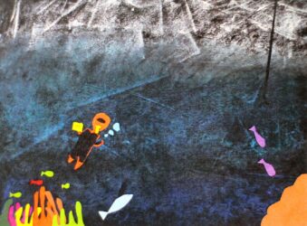 Mixed media on paper β Danielle Eric, Year 5, Flinders Christian Community College Student artwork of a seascape