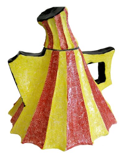 Ceramic – Marzia Finzi, Year 10, Firbank Grammar School Student artwork of a ceramic teapot