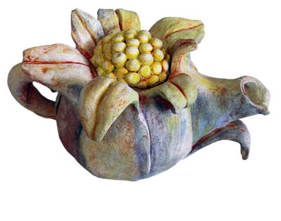 Ceramic – Nikki Colling, Year 10, Firbank Grammar School Student artwork of a ceramic teapot