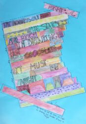 Mixed media on paper – Logan Noble, Year 5, Melbourne Montessori School Student artwork