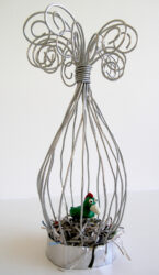 Mixed media β Joakim Antoniadis, Year 7, Penleigh and Essendon Grammar School Student artwork of a bird inside a wire cage