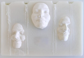 Wax β Teagan Pope, Year 12, Woodleigh School Student artwork of face moulds
