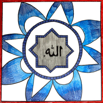 Student artwork of a tile design