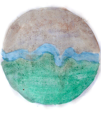 Watercolour on paper by Max Howard, Year 5, Fitzroy Community School Student artwork of a landscape