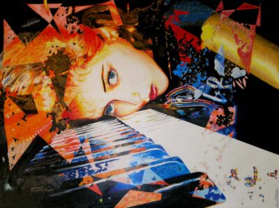 Coloured pencil on paper by Marianne Haines, Year 10, Goulburn Valley Grammar School Student self-portrait art