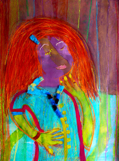 Student artwork of a portrait