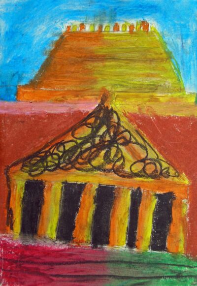 Student artwork of the Shrine of Remembrance