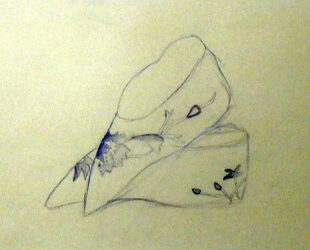 Student artwork of Chinese-style shoes